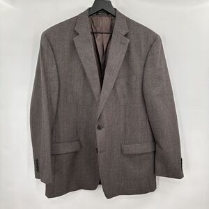 Lauren Ralph Lauren Men's Suit  Jacket Brown Birdseye  44R 100% Wool‎ RN90736